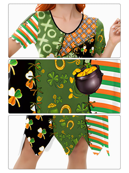 Ladies St Pats Short Sleeve Dress