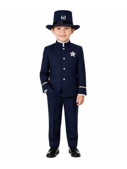 Minions & Monsters Police Officer Costume Animated Policeman Cosplay Outfit for Kids and Adults