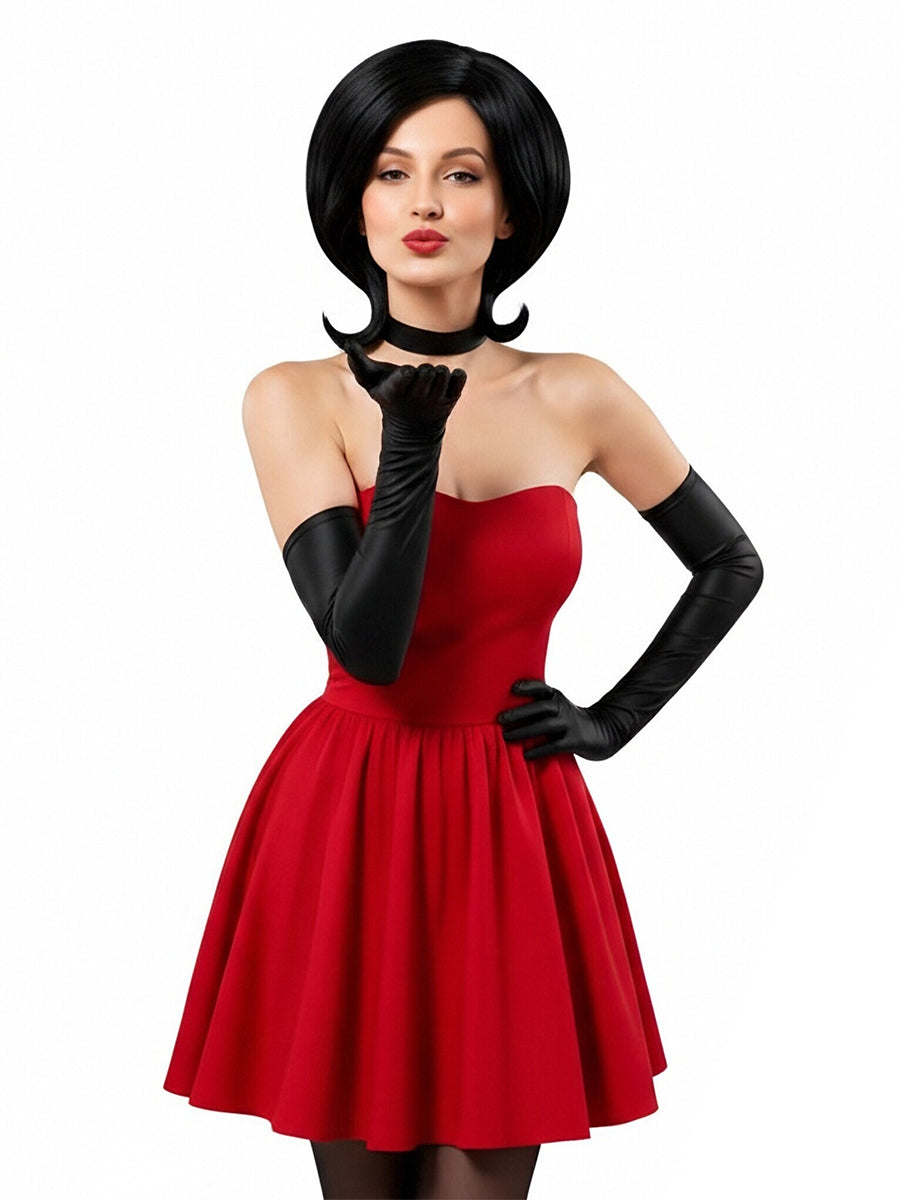 Animated Supervillain Red Dress