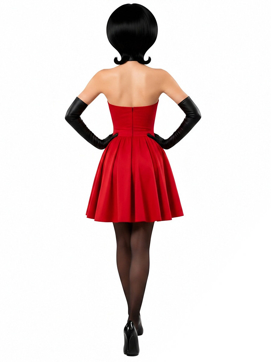 Animated Supervillain Red Dress