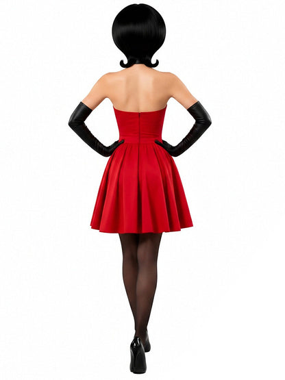 Animated Supervillain Red Dress