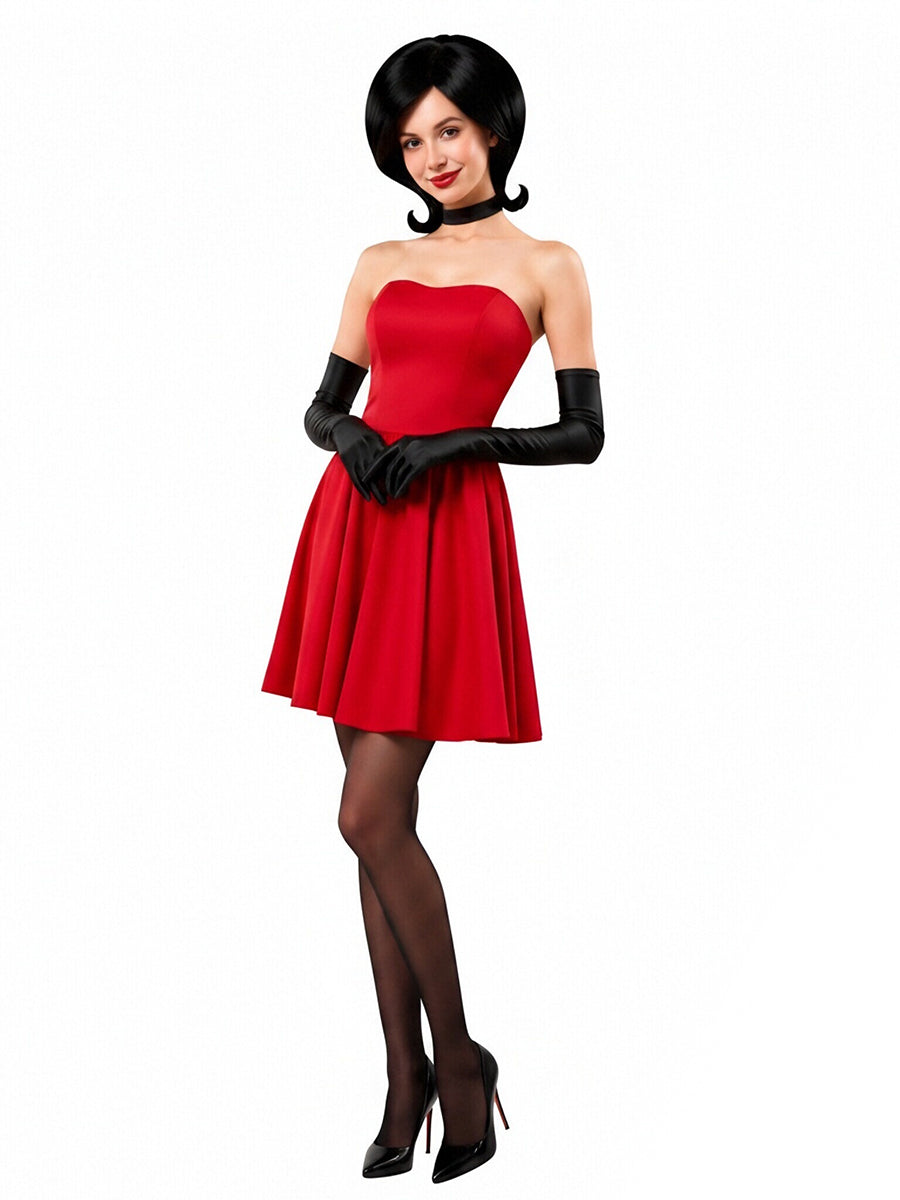 Animated Supervillain Red Dress