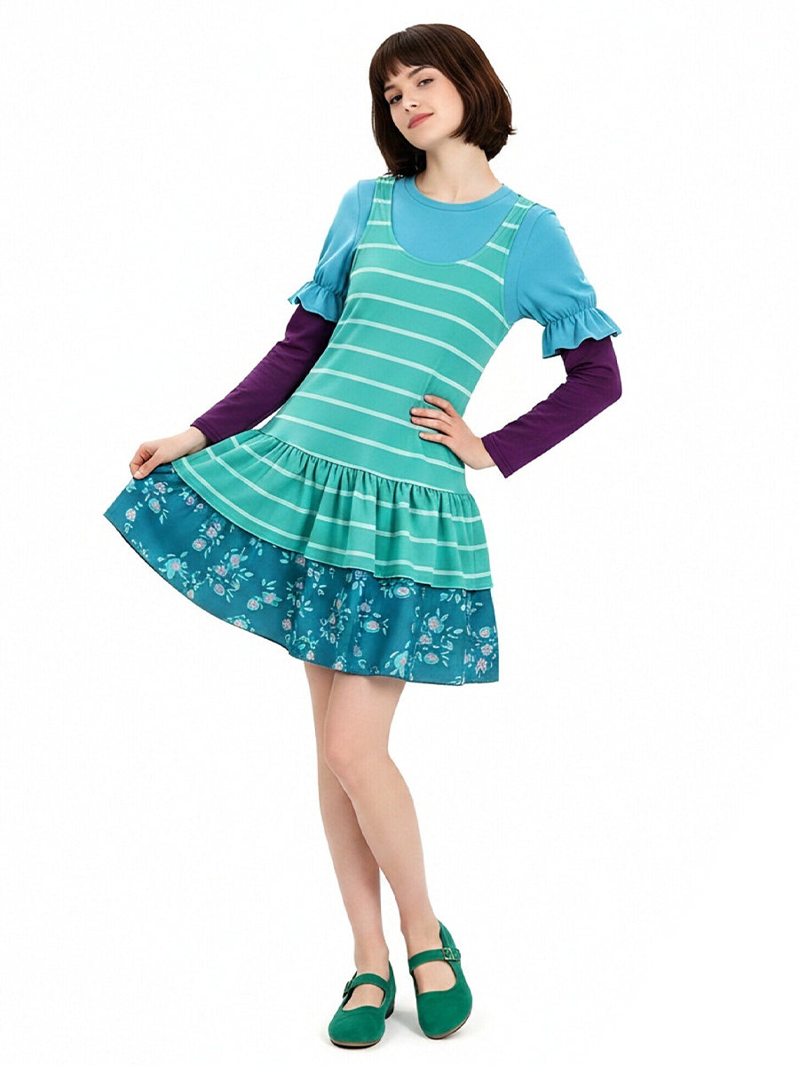 Toy Story 5 Bonnie Costume for Kids and Adult Animated Character Tiered Cosplay Dress