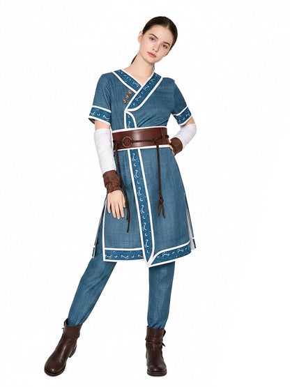 Katara Costume for Kids and Adults Avatar Water Tribe Waterbender Outfit