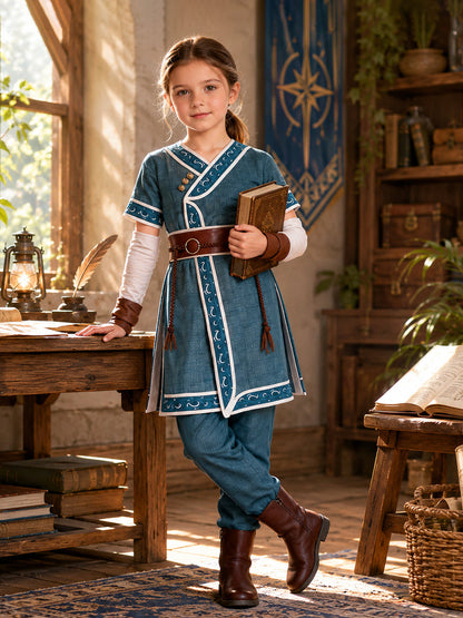Katara Costume for Kids and Adults Avatar Water Tribe Waterbender Outfit 