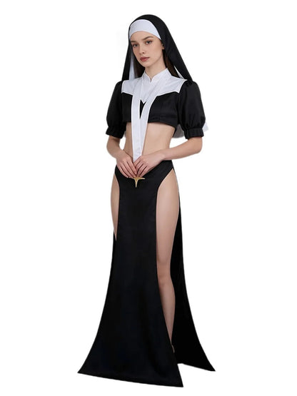Anime Nun Cutout Maxi Dress
