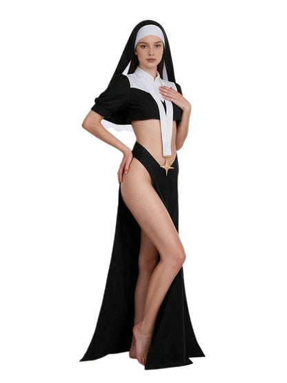 Anime Nun Cutout Maxi Dress