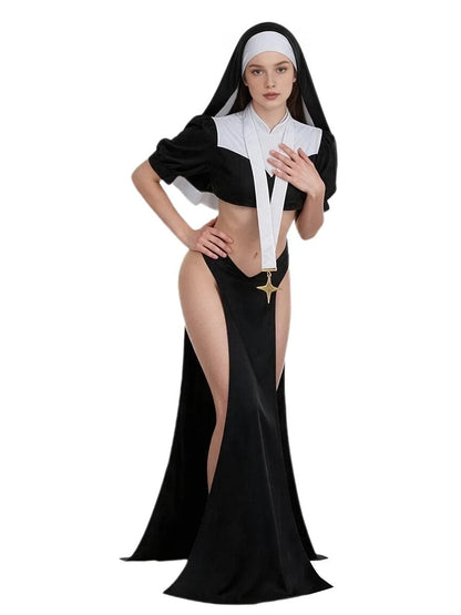 Anime Nun Cutout Maxi Dress