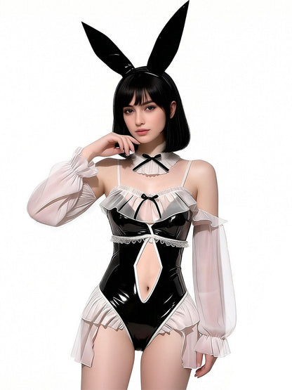 Anime PU Leather Bunny Bodysuit