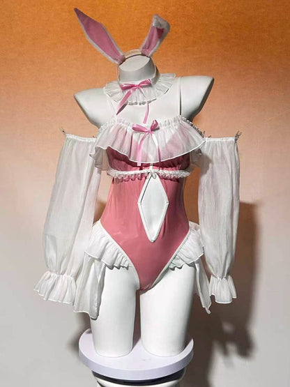 Anime PU Leather Bunny Bodysuit