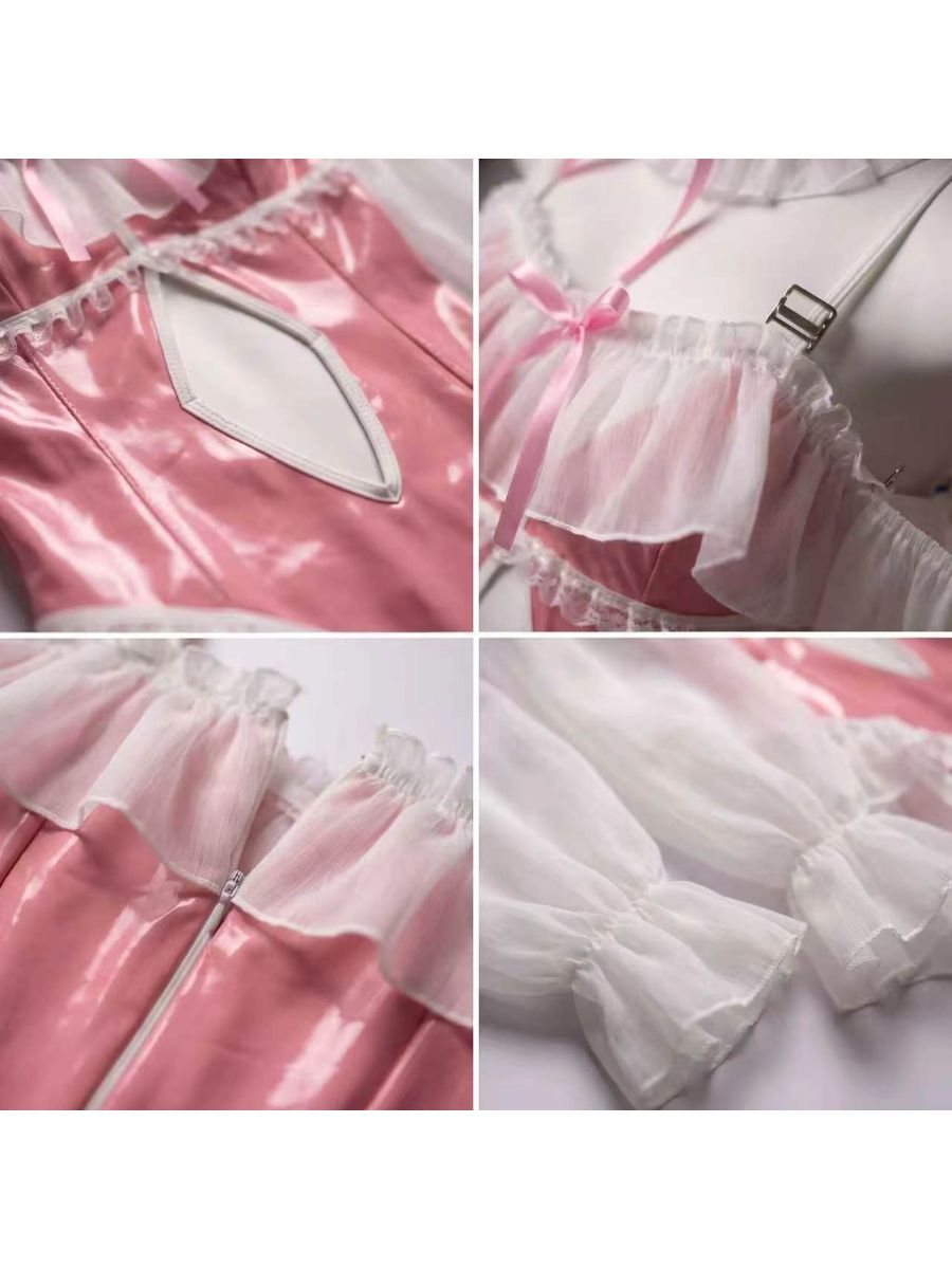 Anime PU Leather Bunny Bodysuit
