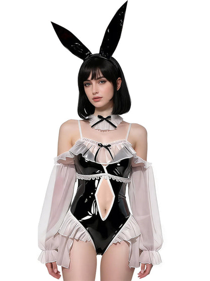 Anime PU Leather Bunny Bodysuit