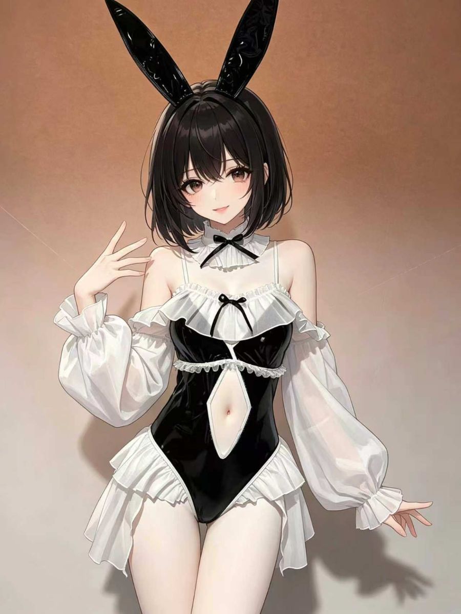 Anime PU Leather Bunny Bodysuit