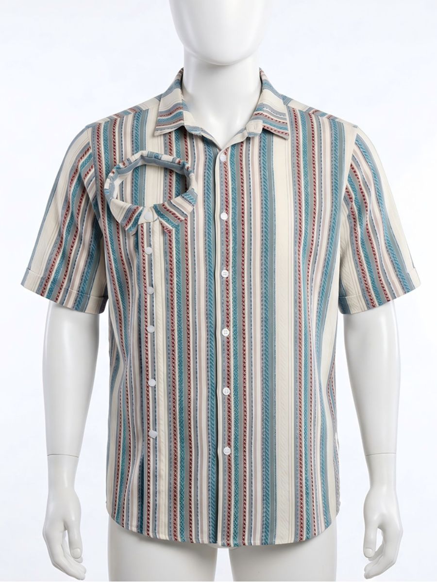 Bearded Monster Vertical Striped Shirt