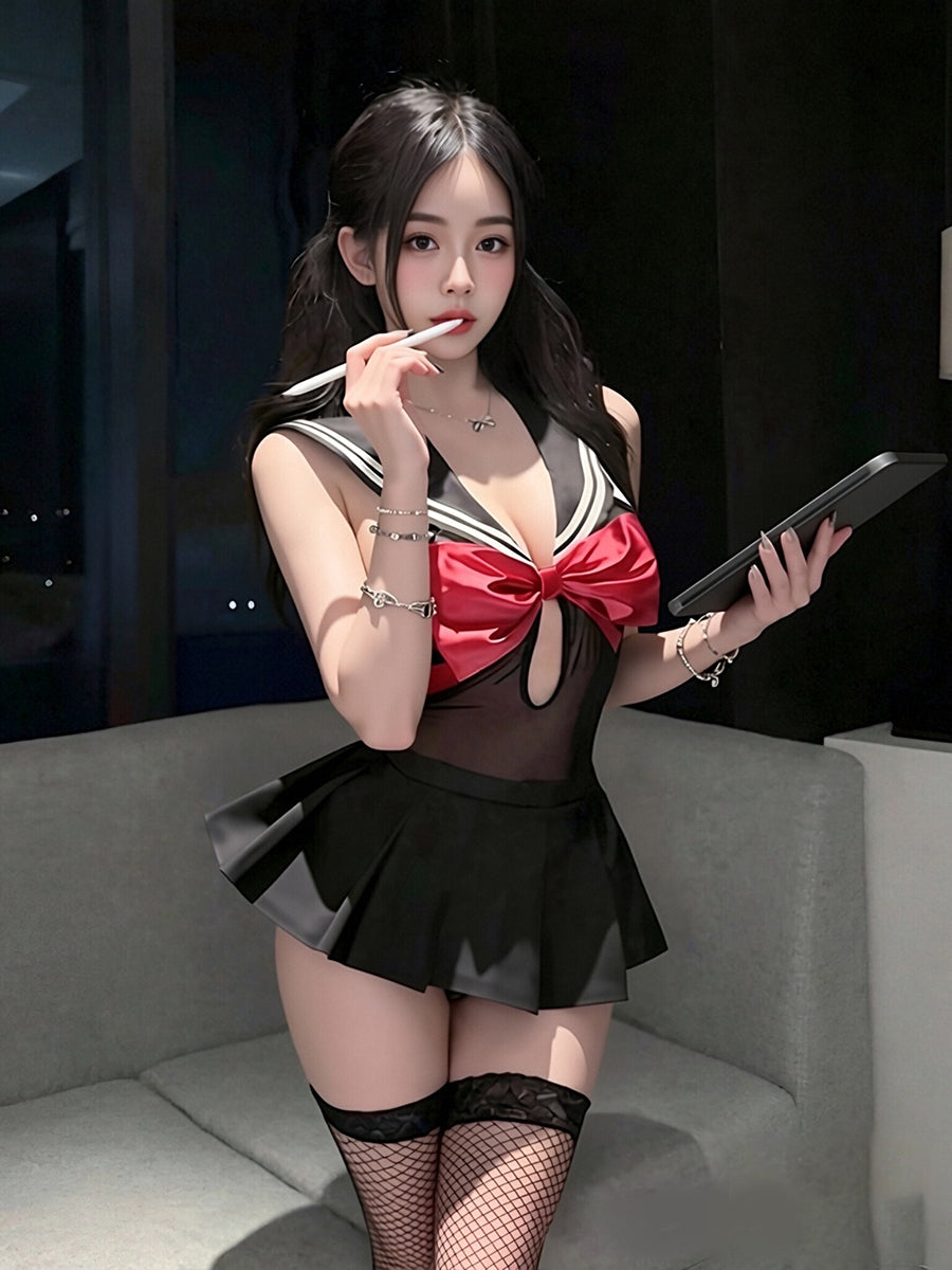 Black Japanese Schoolgirl Costume