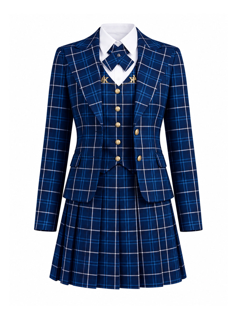 Blue Plaid JK School Uniform