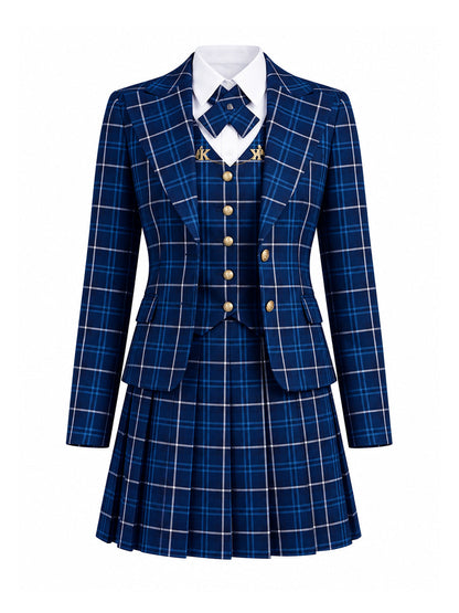 Blue Plaid JK School Uniform