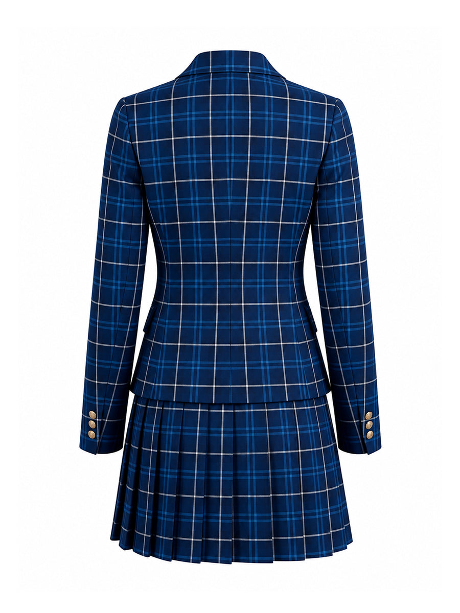 Blue Plaid JK School Uniform
