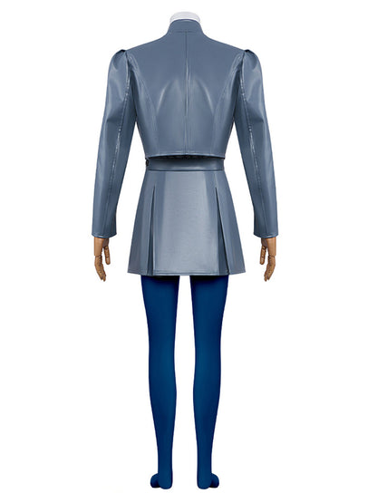 Blue Princess Faux Leather Costume