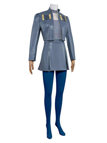 Blue Princess Faux Leather Costume