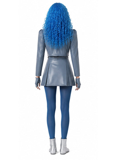 Blue Princess Faux Leather Costume