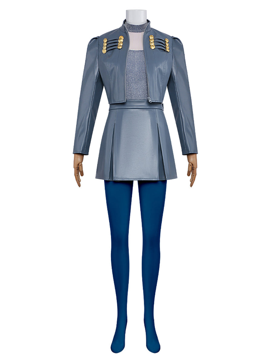 Blue Princess Faux Leather Costume