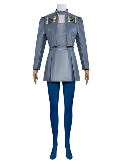 Blue Princess Faux Leather Costume