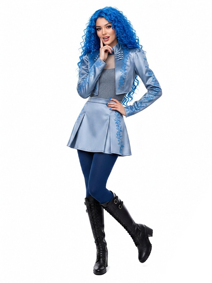 Blue Princess Satin Cosplay Costume
