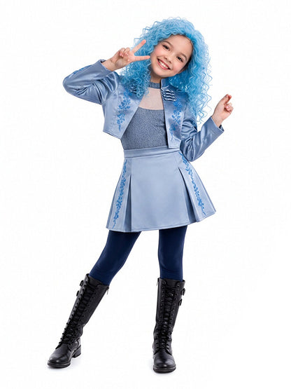 Blue Princess Satin Cosplay Costume