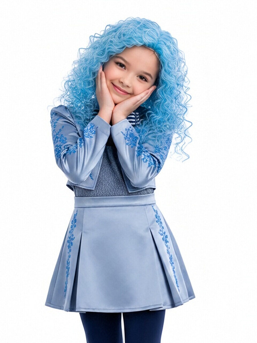 Blue Princess Satin Cosplay Costume