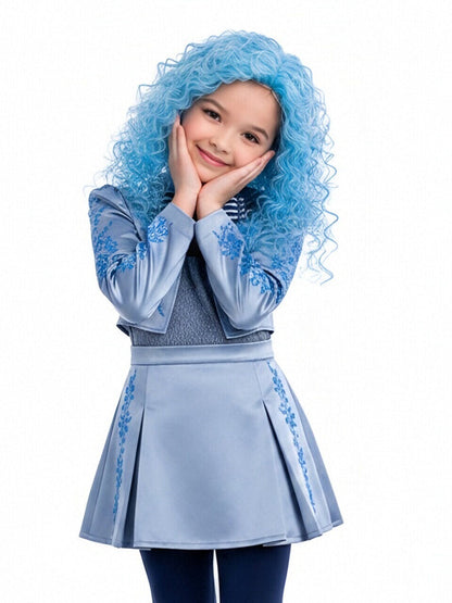 Blue Princess Satin Cosplay Costume