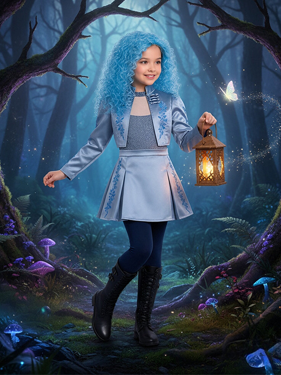 Blue Princess Satin Cosplay Costume