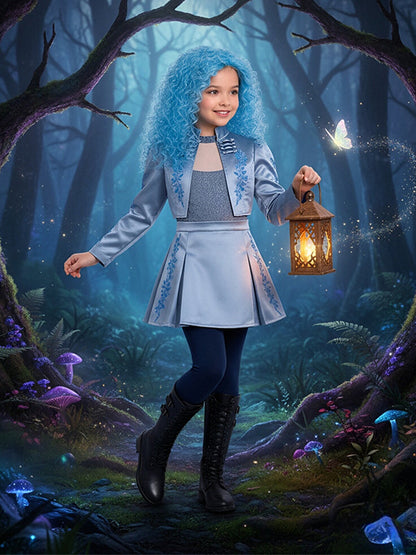 Blue Princess Satin Cosplay Costume