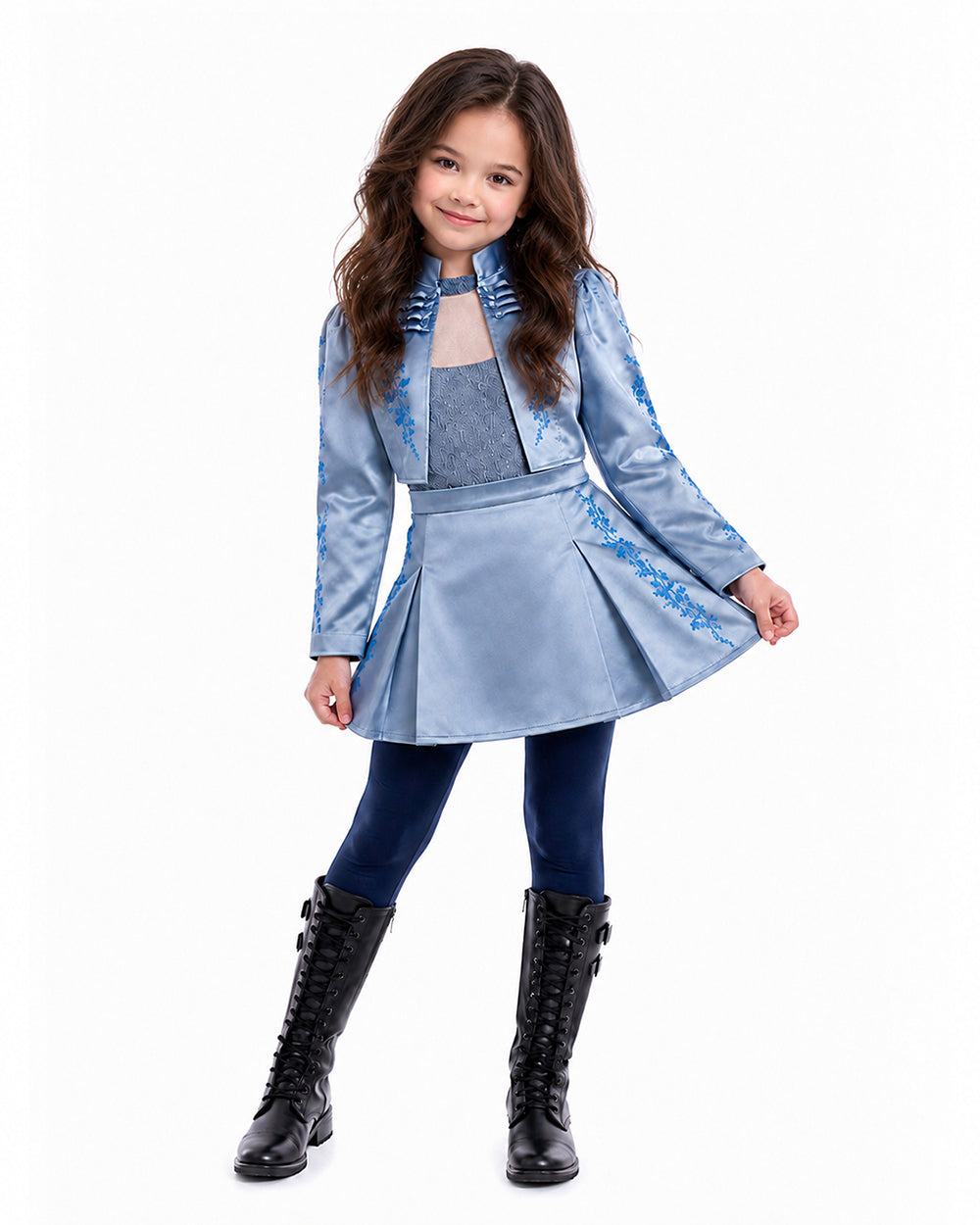 Descendants 5 Chloe Costume Descendants Wicked Wonderland Princess Blue Cosplay Outfit