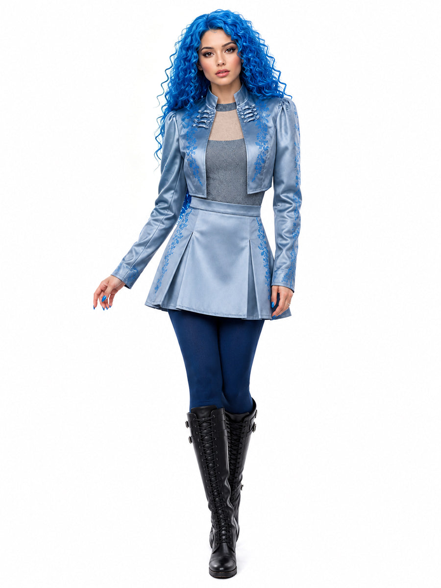 Blue Princess Satin Cosplay Costume