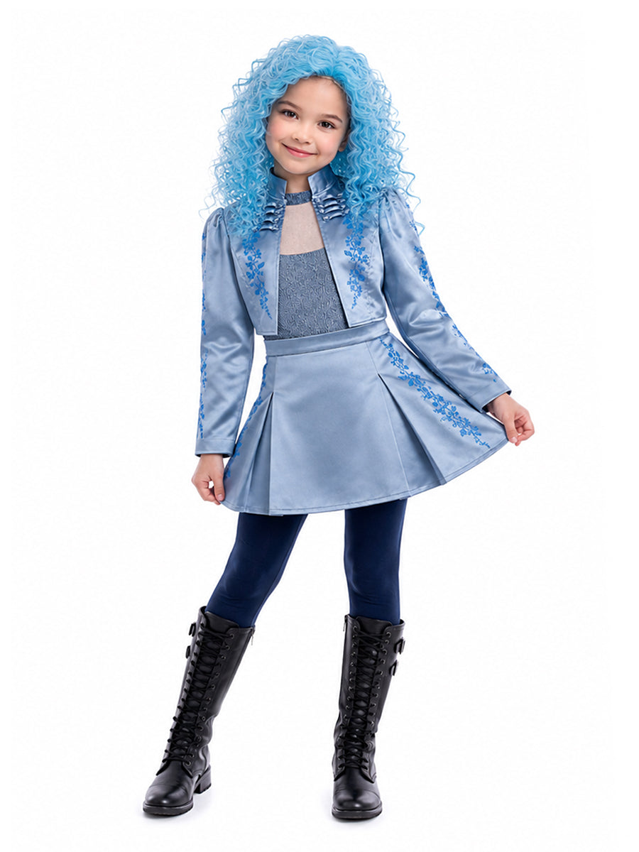 Descendants 5 Chloe Costume Descendants Wicked Wonderland Princess Blue Cosplay Outfit 