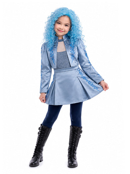 Descendants 5 Chloe Costume Descendants Wicked Wonderland Princess Blue Cosplay Outfit 