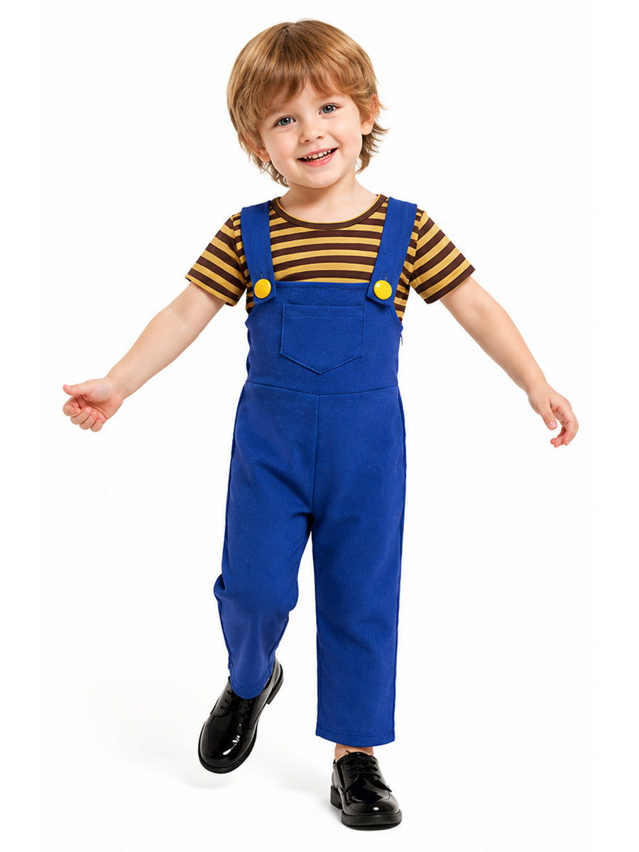 Kids Minions Costume Animated Minions and Monster Overalls and Yellow Tee 
