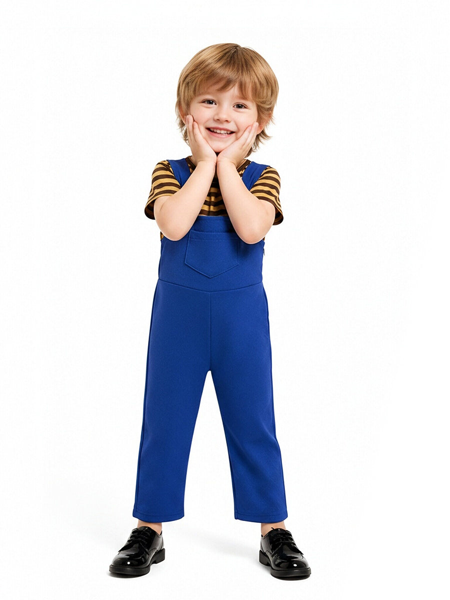 Boys Animated Monster Overalls Set