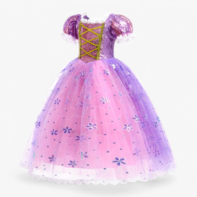 Enchanting Purple Princess Dress – Includes Crown, Jewelry, and Bag