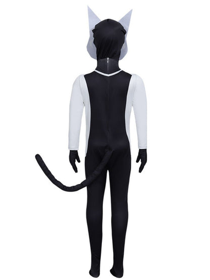 Cartoon Black Cat Jumpsuit Costume
