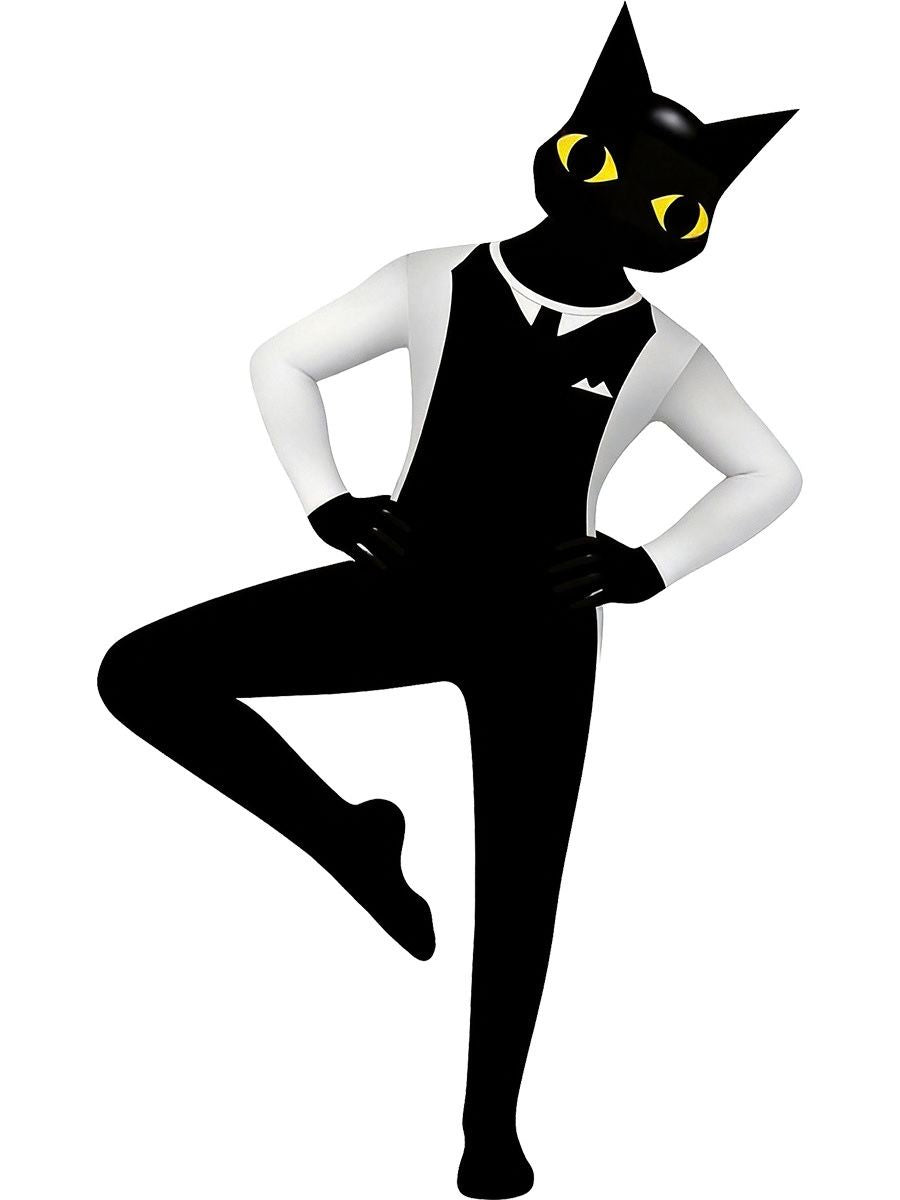 Cartoon Black Cat Jumpsuit Costume