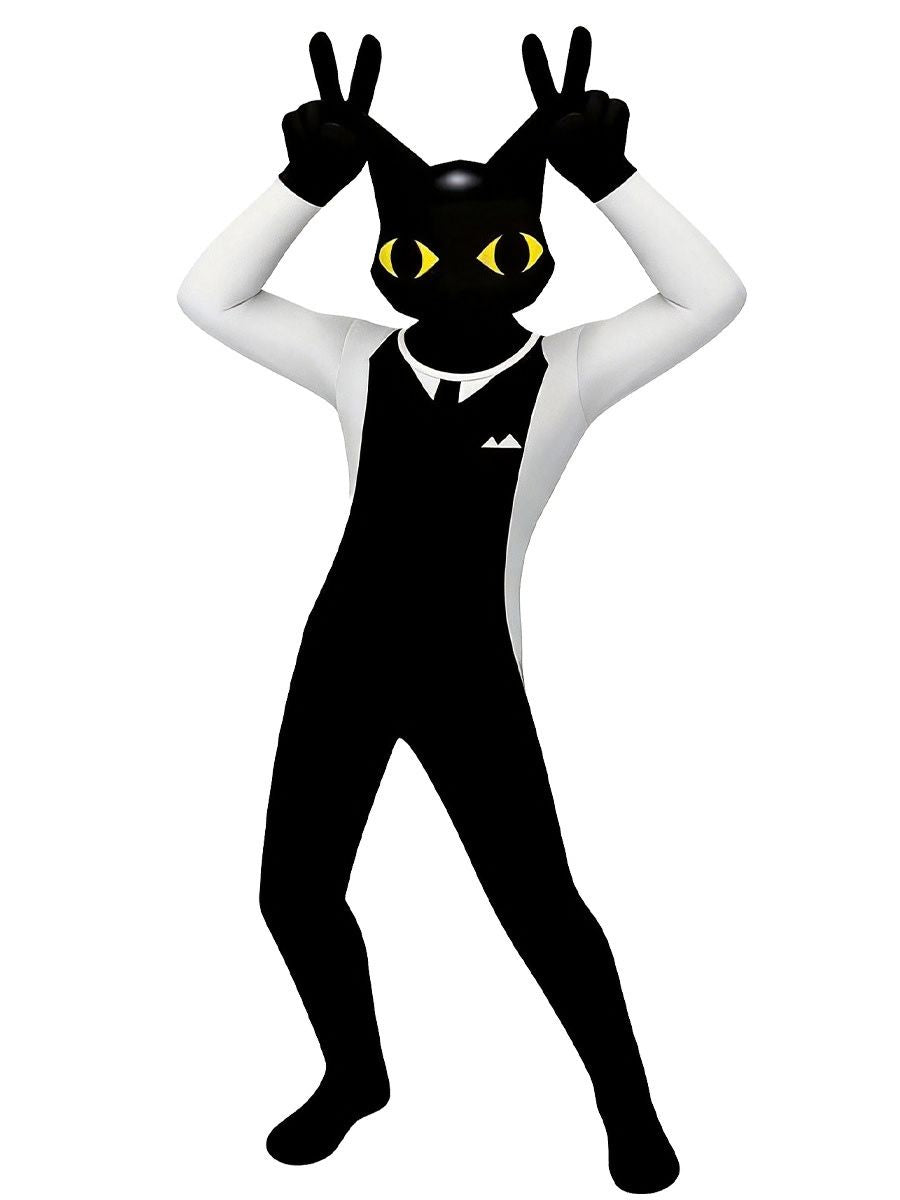Cartoon Black Cat Jumpsuit Costume