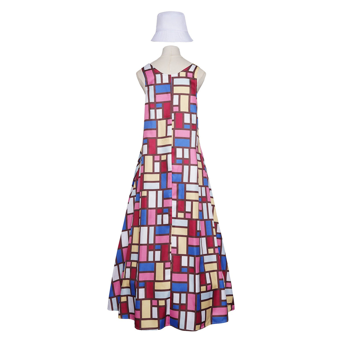 Colorful Geometric Print Maxi Dress
