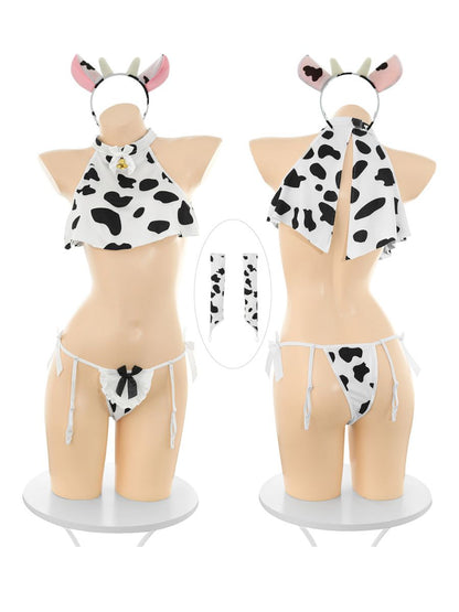 Cow Print Anime Cosplay Lingerie