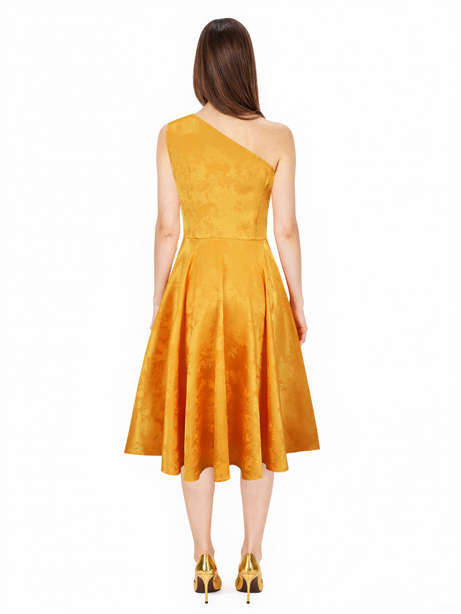 Yellow Bunny-Inspired One Shoulder Dress