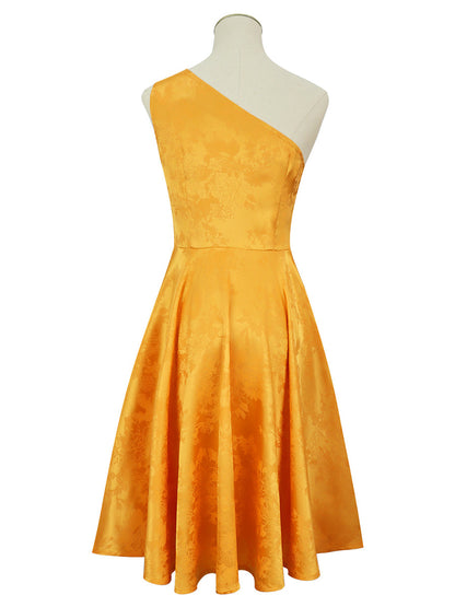 Yellow Bunny-Inspired One Shoulder Dress