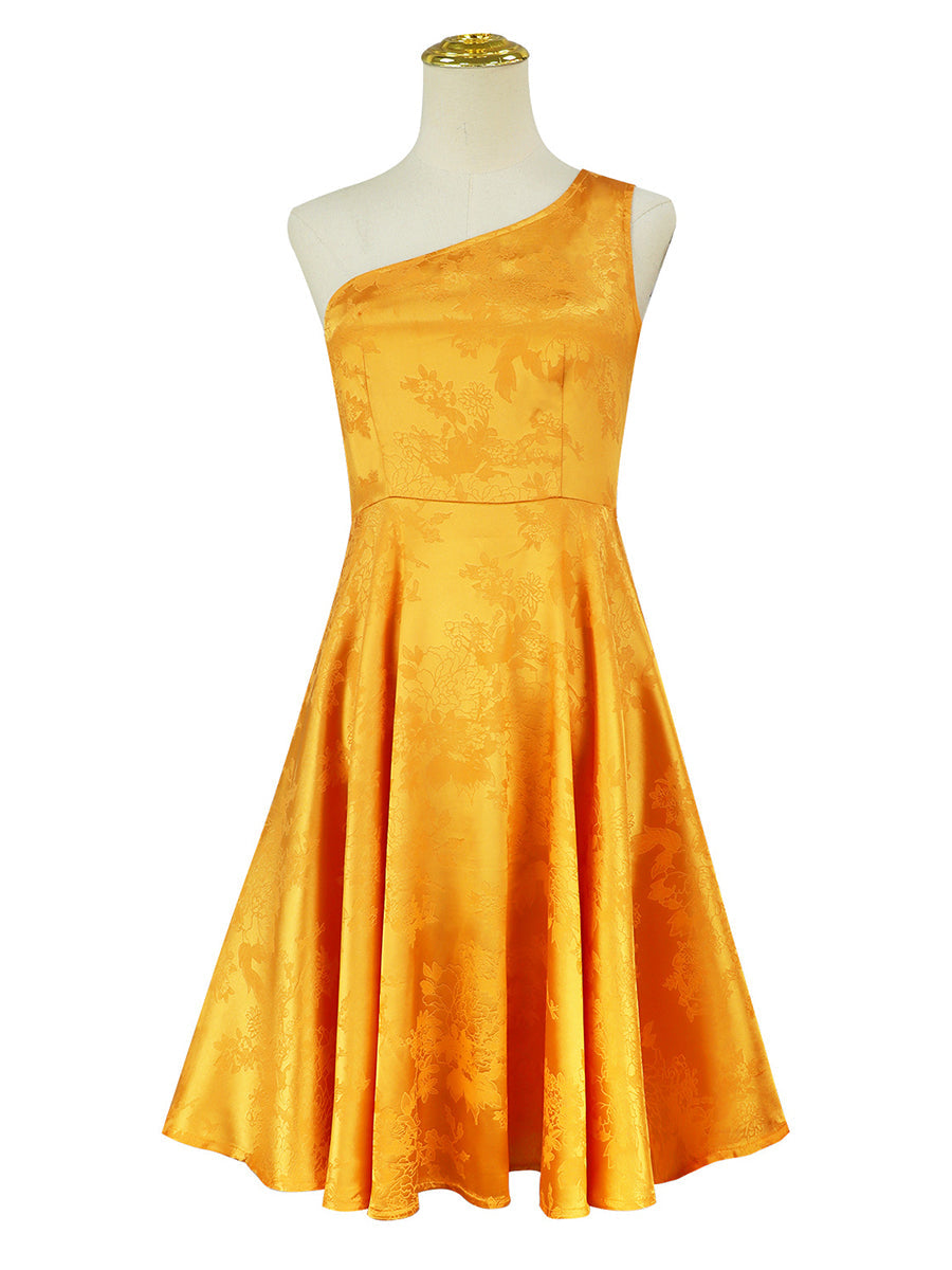 Yellow Bunny-Inspired One Shoulder Dress