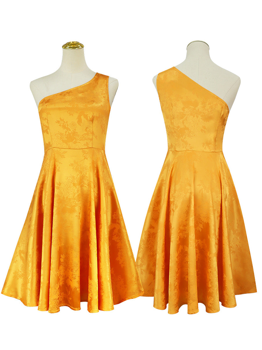 Yellow Bunny-Inspired One Shoulder Dress