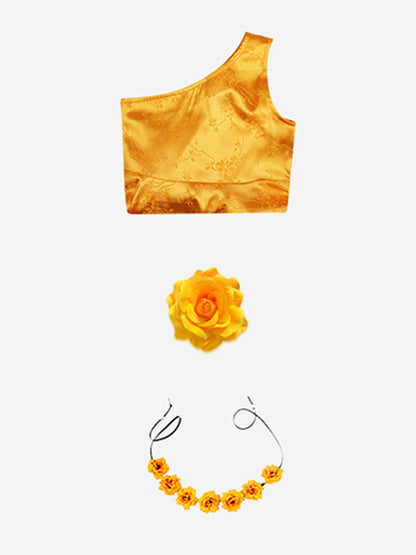 Yellow Bunny-Inspired One Shoulder Dress